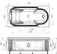 Ванна акриловая «Radomir» Анабель 170/85 с каркасом без сифона Chrome, фото №5