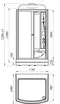Душевая кабина «Radomir» Диана 1 118/108 средний поддон прозрачная/белая с баней с гидромассажем и электрикой, изображение №8