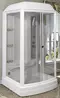 Душевая кабина «Radomir» Диана 1 118/108 средний поддон прозрачная/белая с баней с гидромассажем и электрикой, фото №1