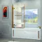 Шторка на ванну стеклянная «Radomir» Лоренцо Великолепный 67/156 рисунок/золото левая, фото №1