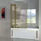 Шторка на ванну стеклянная «Radomir» Лоренцо Великолепный 120/156 рисунок/золото левая, фото №1
