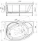 Ванна акриловая «Radomir» Монти 150/105 с каркасом без сифона белая правая, фотография №7