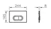 Кнопка смыва «Vitra» Loop 740-0940 сталь, картинка №2