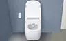 Подвесной унитаз безободковый «Vitra» V-Care Basic 5674B003-6103 интеллектуальный белый с сиденьем дюропласт с микролифтом белое, изображение №4