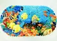 Коврик для ванной «Fora» морское дно 67/36 пластик сине-жёлтый, фото №1