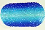 Коврик для ванной «Fora» дождь 67/36 пластик синий, фото №1