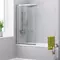 Шторка на ванну стеклянная «Wasserkraft» Main 41S02-100 100/140 прозрачная/хром универсальная, картинка №2