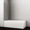 Шторка на ванну стеклянная «Wasserkraft» Berkel 48P01-80 80/140 прозрачная/хром универсальная, фото №1