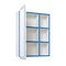 Зеркальный шкаф «Runo» Капри 55 без света синий/белый универсальный, картинка №2