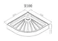 Душевой поддон «Cerutti» R100/100 низкий АБС-пластик четверть круга, картинка №2