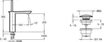 Смеситель для раковины «Jacob Delafon» Stance E14761-CP с донным клапаном хром, картинка №2
