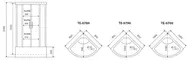 Душевая кабина «Timo» Eco TE-0780P 80/80 высокий поддон матовая/белая, изображение №8