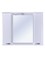 Зеркальный шкаф «Sanstar» Cristal 100 с подсветкой белый, картинка №2