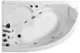 Гидромассажная ванна акриловая «Gemy» G9009 B 150/100 с каркасом с сифоном белая левая, фото №1