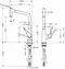 Смеситель для кухонной мойки «Hansgrohe» Metris 14820000 с выдвижным изливом хром, изображение №4