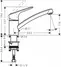 Смеситель для кухонной мойки «Hansgrohe» Logis 71830000 хром, картинка №2