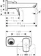 HG     71 220 000 Logis Смеситель для раковины 195 мм, настенный (внеш. монт. часть) в к-те с 50 001 · Logis, Hansgrohe, 71220000, картинка №2