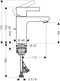 Смеситель для раковины «Hansgrohe» Metris S 31060000 с донным клапаном хром, фотография №3