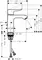 Смеситель для раковины «Hansgrohe» Metris 31121000 с донным клапаном хром, картинка №2