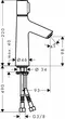 Смеситель для раковины «Hansgrohe» Talis Select S 72043000 хром, картинка №2