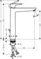 Смеситель для раковины «Hansgrohe» Talis E 71716000 с донным клапаном хром, картинка №2