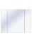 Зеркальный шкаф «Sanstar» 90 трюмо без света белый, картинка №2
