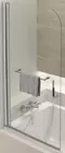 Шторка на ванну стеклянная «Jacob Delafon» Odeon Up 145/80 с полотенцедержателем серебро универсальная, фото №1