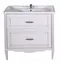 Мебель для ванной «ASB-Woodline» Римини Nuovo 80 белая с патиной серебро, фотография №3