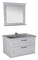 Мебель для ванной подвесная «ASB-Woodline» Прато 100 белая с патиной серебро, фото №1