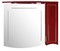 Зеркало с шкафчиком «ASB-Woodline» Эмили 105 с подсветкой красное с патиной золото правое, фото №1