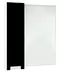 Зеркало с шкафчиком «Bellezza» Пегас 80 без света чёрное/белое левое, фото №1