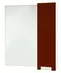 Зеркало с шкафчиком «Bellezza» Пегас 80 без света красное/белое правое, фото №1