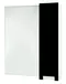 Зеркало с шкафчиком «Bellezza» Пегас 70 без света чёрное/белое правое, фото №1