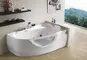 Гидромассажная ванна акриловая «Gemy» G9046 II K 171/99 с каркасом с сифоном белая правая, фотография №3