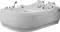 Гидромассажная ванна акриловая «Gemy» G9083 K 180/121 с каркасом с сифоном белая правая, картинка №2