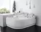 Гидромассажная ванна акриловая «Gemy» G9083 K 180/121 с каркасом с сифоном белая правая, изображение №4