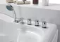 Гидромассажная ванна акриловая «Gemy» G9083 K 180/121 с каркасом с сифоном белая левая, фотография №3