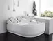 Гидромассажная ванна акриловая «Gemy» G9083 K 180/121 с каркасом с сифоном белая левая, изображение №4