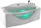 Гидромассажная ванна акриловая «Gemy» G9072 B 171/92 с каркасом с сифоном белая правая, картинка №2