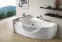 Гидромассажная ванна акриловая «Gemy» G9046 II K 171/99 с каркасом с сифоном белая левая, фотография №3