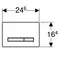 Кнопка смыва «Geberit» Sigma 50 115.788.DW.2 черное стекло/хром, картинка №2