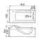 Гидромассажная ванна акриловая «Gemy» G9055 K 181/92 с каркасом с сифоном белая правая, фотография №3