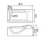 Гидромассажная ванна акриловая «Gemy» G9055 K 181/92 с каркасом с сифоном белая левая, фотография №3