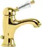 Смеситель для раковины «Cezares» VINTAGE-LSM1-03/24-Sw с донным клапаном золото, фото №1