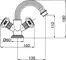 Смеситель для биде «Cezares» OLIMP-BS2-02-Sw с донным клапаном бронза, картинка №2