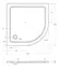 Душевой поддон «Cezares» TRAY-M-R-100-550-35-W 100/100 низкий стеклопластик четверть круга без сифона белый, фотография №3