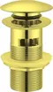 Донный клапан для раковины «Cezares» CZR-SAT1-03/24 с механизмом Клик-Клак золото, фото №1
