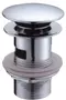 Донный клапан для раковины «Cezares» CZR-SAT1-01 с механизмом Клик-Клак хром, фото №1