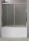 Шторка на ванну стеклянная «Belbagno» UNO-VF-2-150/145-P-Cr матовая, картинка №2