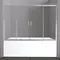 Шторка на ванну стеклянная «Belbagno» UNIQUE-VF-2-150/180-140-C-Cr прозрачная/хром, картинка №2